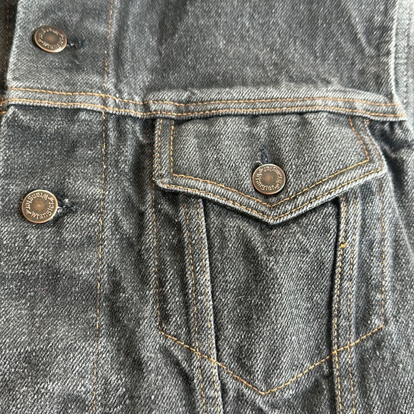 Vintage Wrangler Hero vest KEN BARBIECORE faded black denim 44 - Picture 7 of 10